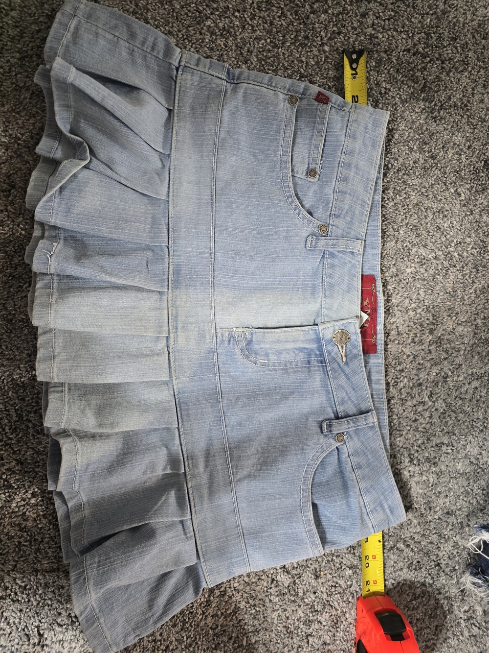 YMI Light Blue Denim Mini Skirt
